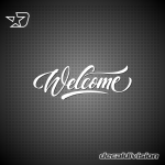 Welcome Text Sticker